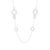 Platinum-plated sterling silver rolo chain long necklace with multi-elements, seventies design by Gexist®