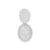 Platinum plated sterling silver stud earrings with 2 brushed oval design by Gexist®