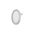 Platinum plated sterling silver stud earrings with a brushed oval design by Gexist®