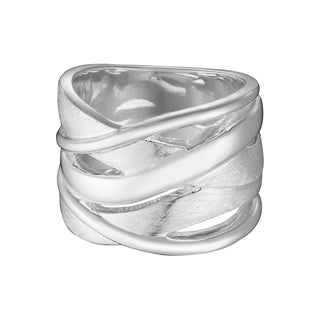 Rattan Raff and Shiny Finish Sterling Silver Ring by Gexist®