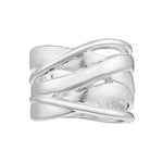 Rattan Raff and Shiny Finish Sterling Silver Ring by Gexist®