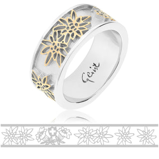 Ring Edelweiss Bicolor Sterling Silver by Gexist®