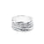 Ring in Sterling Silver with intertwined silver threads, set with a Zircon band and with a touch of oxidation by Gexist®