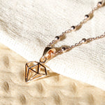 Rose Gold Plated Diamond Graphic Necklace (MS1205RG) by Gexist®