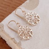 Rose Gold Plated Heart Mandala Earrings (MS1176RG) by Gexist®