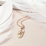 Rose Gold Plated Sterling Silver Feather Necklace and bracelet (MD330) by Gexist®