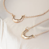 Rose Gold Plated Sterling Silver Horns Necklace (MD335) by Gexist®