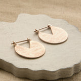Rose Gold Plated Sterling Silver Stolen Slice Earrings (ML891R) by Gexist®