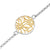 Round Sterling Silver Bracelet with Edelweiss bicolor filigree Design by Gexist®