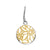 Round Sterling Silver Pendant Earring with Edelweiss Design filigree bicolor by Gexist®