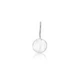 Round mother of pearl earrings in sterling silver by Gexist®