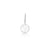 Round mother of pearl earrings in sterling silver by Gexist®