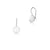 Round mother of pearl earrings in sterling silver by Gexist®