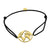Save our Planet Gold plated Sterling Silver Bracelet with black Cordon by Gexist®