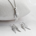 Silver Angel wing necklace (MF484P-2) by Gexist®