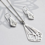 Silver Art Deco Diamond Jewellery Set (MF475) by Gexist®