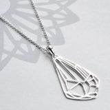 Silver Art Deco Diamond Necklace (MF475P) by Gexist®