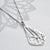 Silver Art Deco Diamond Necklace (MF475P) by Gexist®