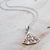 Silver Art Deco Triangle Necklace (MF454P) by Gexist®