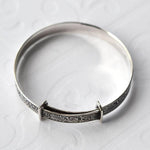Silver Baby Christening Bangle (MC163) by Gexist®