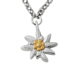 Silver Bicolor Bracelet with Edelweiss Charm's by Gexist®