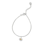 Silver Bicolor Bracelet with Edelweiss Charm's by Gexist®