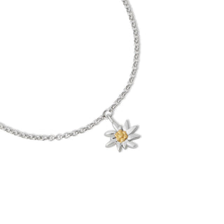 Silver Bicolor Bracelet with Edelweiss Charm's by Gexist®
