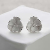 Silver Blossom Stud Earrings (MB054E) by Gexist®