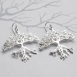 Silver Bonsai Tree Earrings (MF459E) by Gexist®