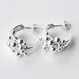 Silver Bubble Hoop Studs (MD263E) by Gexist®