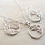 Silver Bud Loop Earrings (MF478E) by Gexist®