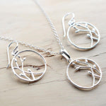 Silver Bud Loop Necklace (MF478P) by Gexist®