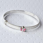 Silver Butterfly Christening Bangle (MC188) by Gexist®