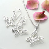 Silver Butterfly Necklace (MB094P) by Gexist®