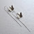 Silver Butterfly On Pull Through Chain Earrings (ME374E) by Gexist®