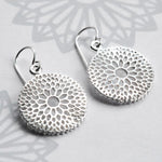 Silver Chrysanthemum Earrings (MF471E) by Gexist®