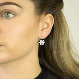 Silver Contemporary Daisy Earrings (MD256E) by Gexist®