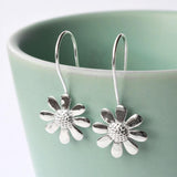 Silver Contemporary Daisy Earrings (MD256E) by Gexist®