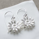 Silver Daisy Earrings (MB068E) by Gexist®