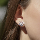 Silver Daisy Stud Earrings (MD302) by Gexist®