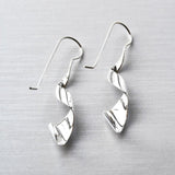 Silver Dancing Ribbon Earrings (MD264E) by Gexist®