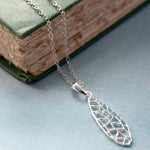 Silver Dragonfly Wing Necklace (MF477P) by Gexist®