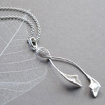 Silver Falling Leaves Earrings (MF481E) by Gexist®