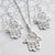 Silver Fatima Hand Necklace (MF463P) by Gexist®