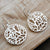 Silver Forest Circle Earrings (MF450E) by Gexist®