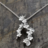 Silver Forget Me Not Cluster Necklace (MB081P) by Gexist®