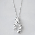 Silver Forget Me Not Cluster Necklace (MB081P) by Gexist®