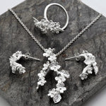 Silver Forget Me Not Cluster Necklace (MB081P) by Gexist®