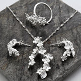 Silver Forget Me Not Cluster Necklace (MB081P) by Gexist®