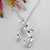 Silver Forget Me Not Cluster Necklace (MB081P) by Gexist®